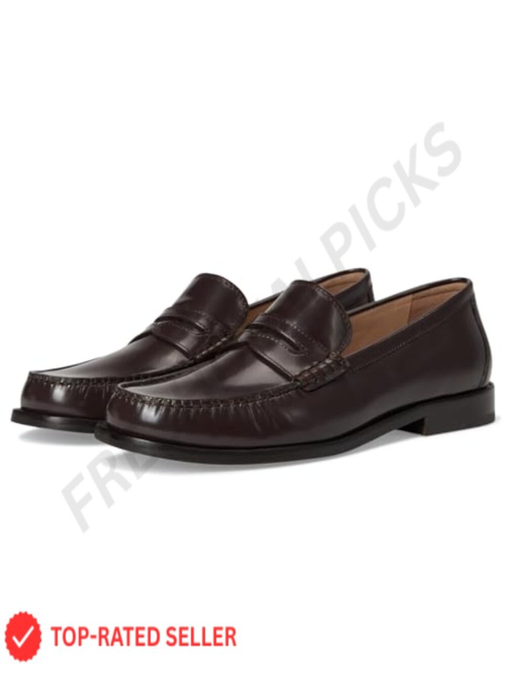 Leather Square Toe Loafers with Foam Sock Liner Business Casual